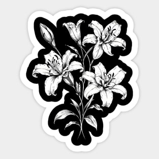 Lily Monochrome Sticker